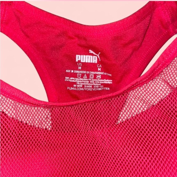 PUMA Fuchsia Athletic Sports Bra M - Picture 4 of 11